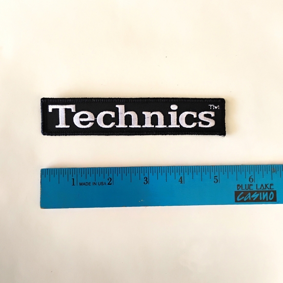 Technics Iron on Patch Hip Hop Classic Logo DJ Turntable  B Boy Embroidered 1200 - Picture 3 of 4